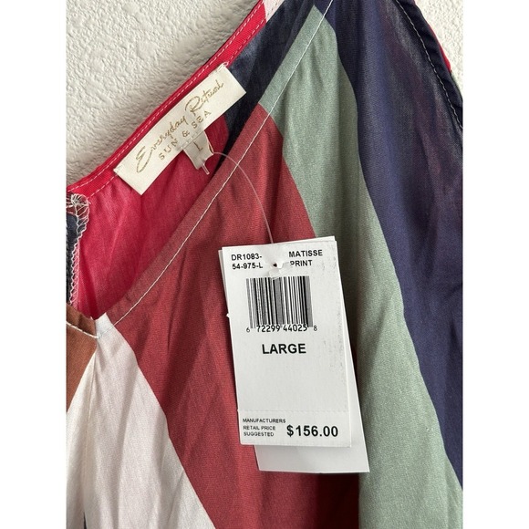 Everyday Ritual Sun & Sea Debbie Dress - Matisse Print Size Large NWT - Picture 5 of 11